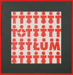 Grupa Twożywo, TO TŁUM, 2008, szablon, tektura, akryl