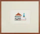 BEZ TYTUŁU by Jerzy Nowosielski, 1984, tempera, ołówek, papier, sold Nov 2009