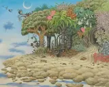 TECHNOPLAŻA by Jacek Yerka, 2004, pastel, tektura, sold Nov 2009