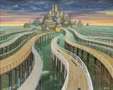 MARTWY SEZON by Jacek Yerka, 2009, akryl, płótno, sold Nov 2009