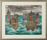 ARCHIPELAG by Jacek Yerka, 2009, pastel, papier, offered Nov 2009