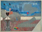 Zbigniew Makowski, JEST W BURZY COŚ BEZSENSOWNEGO…, 1978, olej, płyta pilśniowa