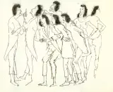 Tadeusz Kantor, BRACIA JANICCY, AKTORZY TEATRU CRICOT 2, tusz, papier
