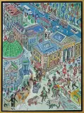 PLAC MAŁACHOWSKIEGO by Edward Dwurnik, 2004, olej, płótno, sold Nov 2009