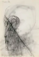 Bez tytułu by Zdzisław Beksiński, tusz pióro, lawowanie, papier, sold Nov 2009