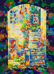 Kamienne schodki - marzenie komornika by Zdzisław Otello Horodecki, 2008, akryl, płótno, sold Nov 2009