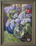 Maja Niewiadomska, Bzy, 2009, olej, płyta pilśniowa