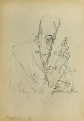 Zdzisław Beksiński, Bez tytułu, 1988, długopis, papier kremowy