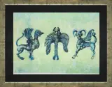 Kompozycja by Jan Lebensztejn, 1973, litografia barwna, papier, sold Oct 2009