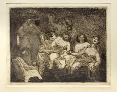 Mieczysław Majewski, Kobiety upadłe, akwaforta, akwatinta, papier
