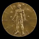 Medal z postacią młodzieńca by Igor Mitoraj, brąz, sold Oct 2009