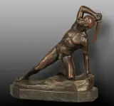 Rudolf Kaesbach, GLADIATOR, ok. 1912, brąz patynowany, marmur