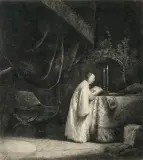 STARZEC PISZĄCY by Jean-Pierre Norblin de La Gourdaine, 1781, akwaforta, papier, sold Oct 2009