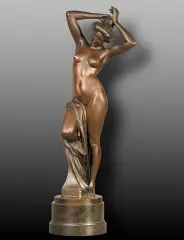 AKT by Emil Kiemlen, 1903, brąz patynowany, marmur, offered Oct 2009