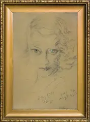 Stanisław Ignacy Witkiewicz, PORTRET MARII KASPROWICZOWEJ, X 1936, pastel, papier