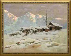 Józef Rapacki, TATRY W ŚNIEGU, 1905 (?), olej, płótno