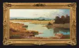 WIECZÓR NAD RZEKĄ by Alois Arnegger, olej, płótno, offered Oct 2009
