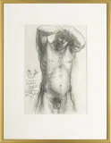 Akt męski by Franciszek Starowieyski, 1996, pastel, papier, sold Sep 2009