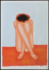 Jerzy Nowosielski, Skulona, 1997, serigrafia barwna, karton