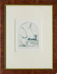 Zbigniew Janeczek, Czerwone paznokcie, akwaforta kolorowana, papier