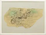 Kompozycja by Jan Lebensztejn, długopis, papier kremowy, sold Aug 2009
