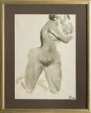Adam Smolana, Akt, z cyklu Akty, 1968, tusz, pędzel, papier