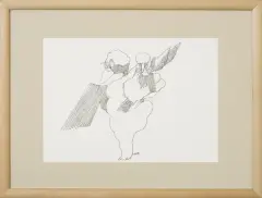 Marek Kwaszkiewicz, Dialog, 1981, długopis, papier kredowany