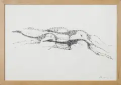 Bronisław Chromy, Szkic rzeźby, 1992, tusz, odciskanie, papier