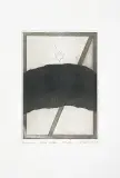 Stanisław Fijałkowski, Jedenasta czarna szarfa, 1986, akwaforta, akwatinta, papier