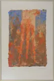 Meduza z czerwienią by Ewa Latkowska-Żychska, 2009, technika wł., papier ręcznie czerpany i barwiony, sold Jun 2009