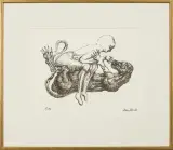 Inassouvissement (Nienasycenie) by Jan Lebensztejn, 1966, litografia, papier, sold Jun 2009