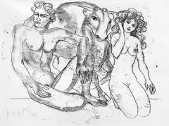 Katarzyna Orthwein, z cyklu Erotyki, 2008, monotypia, papier