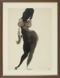 Adam Smolana, Akt, 1968, tusz, pędzel, papier