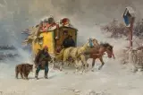 Fritz van der Venne, WĘDROWNI KUGLARZE, olej, płótno