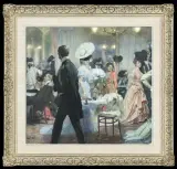 René Reinicke, Z BALU MASKOWEGO, ok. 1900, akwarela, gwasz, ołówek, papier