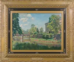 Otto Schulz-Strathmann, W PARKU, 1925, olej, płótno