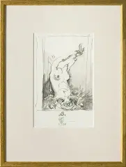 Franciszek Starowieyski, Akt B., 1978, pastel, akwarela, ołówek, papier