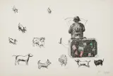 Roland Topor, Podróż, litografia barwna, papier
