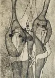 Maria Jarema, POSTACIE, 1952, monotypia, papier