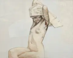 Jan Opalinski, DZIEWCZYNA Z CHUSTĄ, 2006, olej, płótno