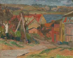 Stanisław Borysowski, PEJZAŻ, przed 1947, olej, płótno