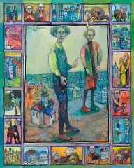 Franciszek Maśluszczak, DOMOWE ZDARZENIA, 1997-1998, akryl, płótno