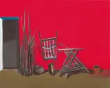 KIJE I TACZKA by Jarosław Modzelewski, 2007, tempera żółtkowa, płótno, offered Apr 2009