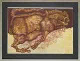 Bez tytułu by Jan Lebensztejn, 1973, litografia barwna, papier, sold Apr 2009
