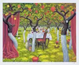 Sad poziomkowy by Jacek Yerka, 2002, giclée, papier, sold Apr 2009