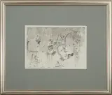 Tomasz Sętowski, Odwiedziny króla, akwaforta, papier