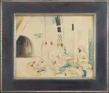 Zdzisław Przebindowski, ULICZKA W TRYPOLISIE, 1930, akwarela, kredka, papier,