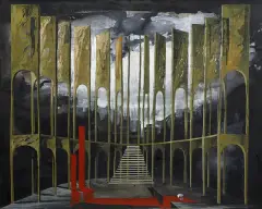 Stanisław Bąkowski, Projekt do scenografii, gwasz, karton