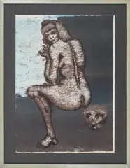 Jan Lebensztejn, Kompozycja, 1973, litografia barwna, papier