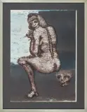 Kompozycja by Jan Lebensztejn, 1973, litografia barwna, papier, sold Mar 2009